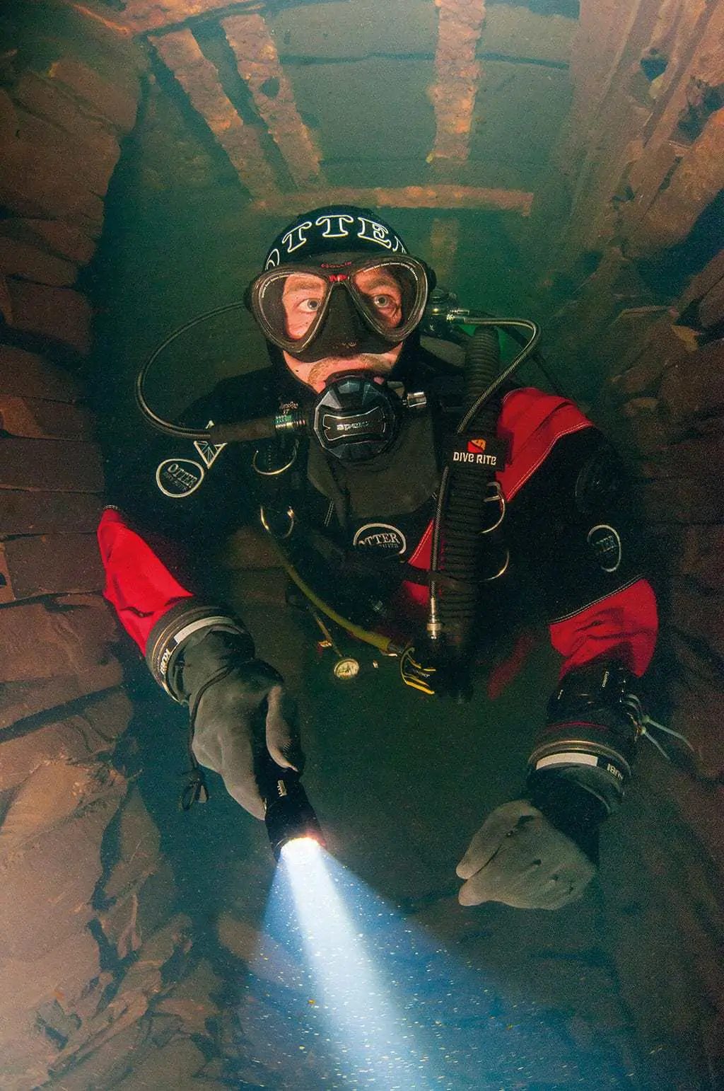 MARK EVANS Wearing OTTER BRITANNIC II Drysuit