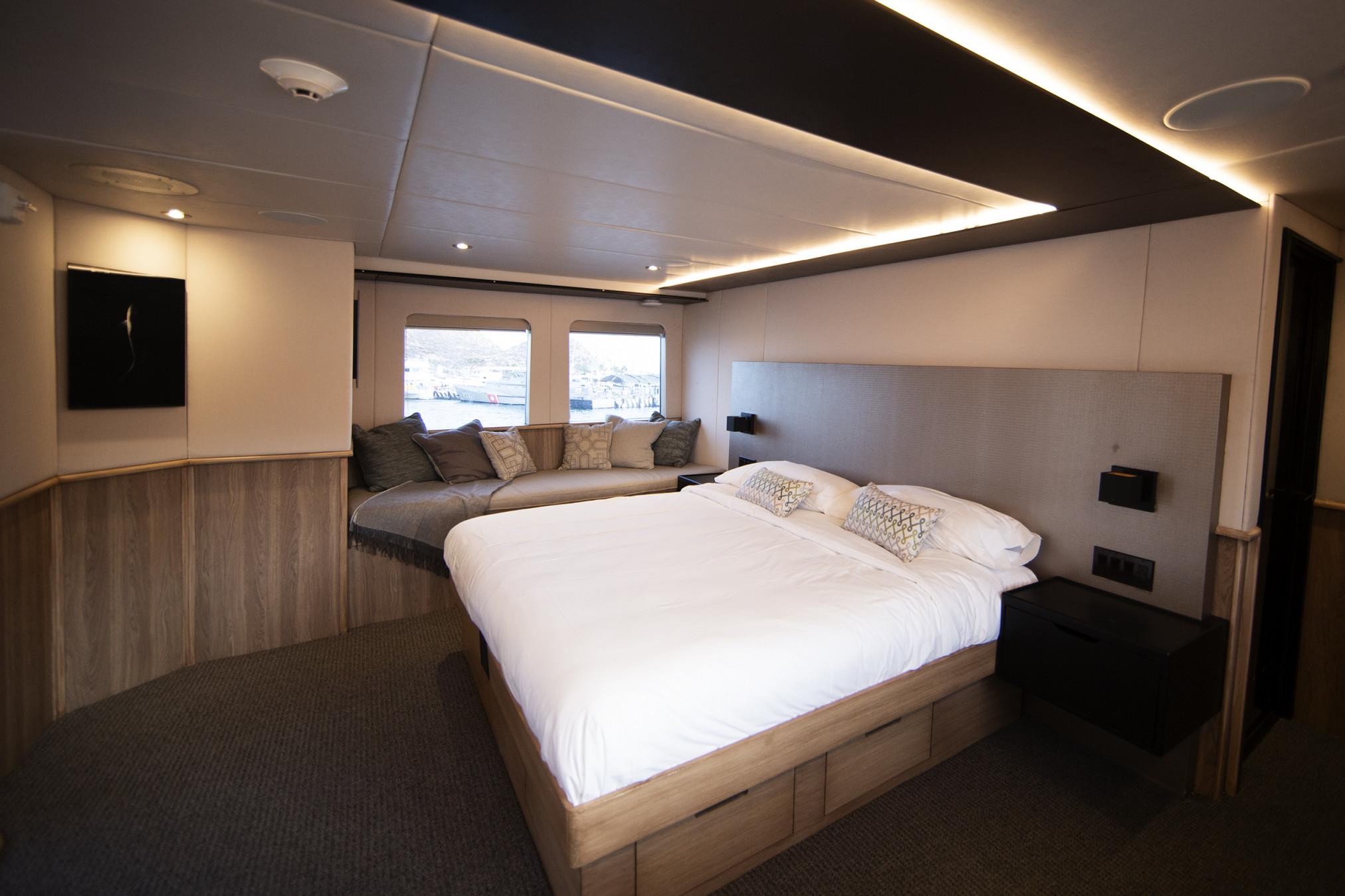 Onboard the luxurious MV Socorro Vortex 1 Master Suite on board Socorro Vortex