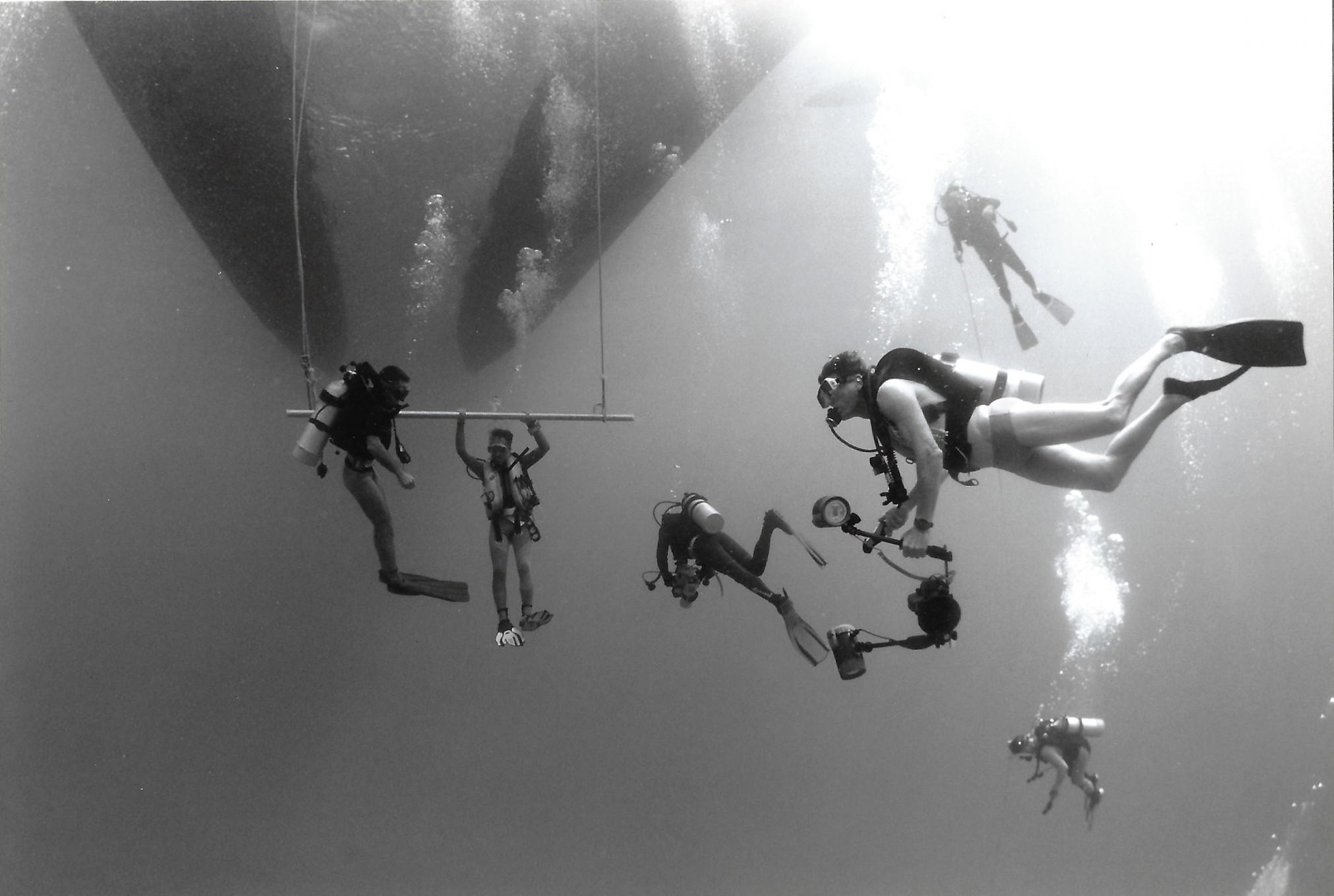 Mike Ball Dive Expeditions - Five decades of diving 4 Mike Ball (Front Right) Diving in the Good old days