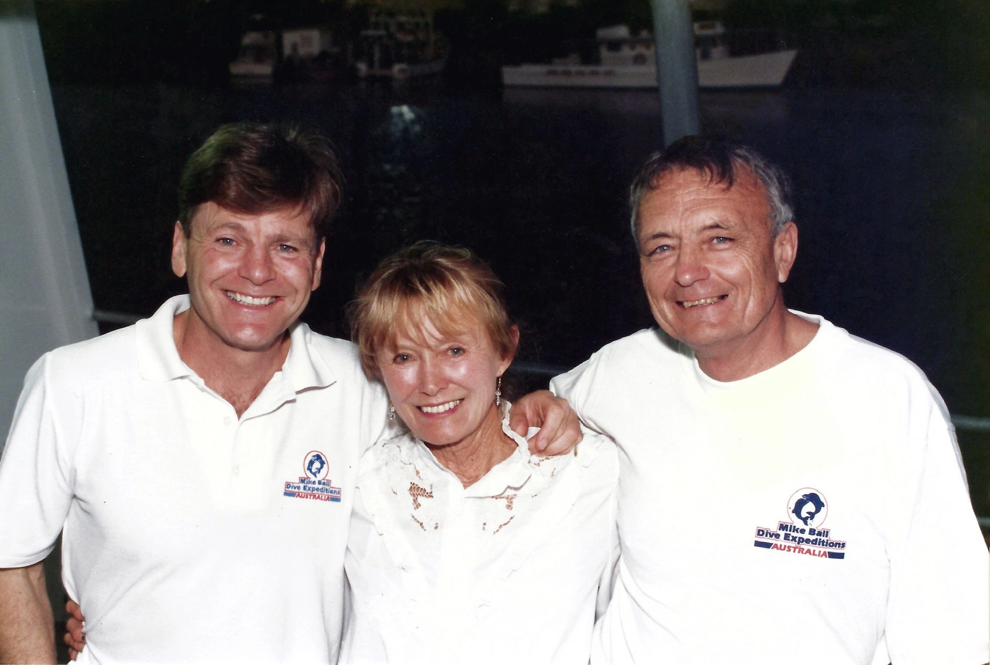 Mike Ball with Ron and Valarie Taylor