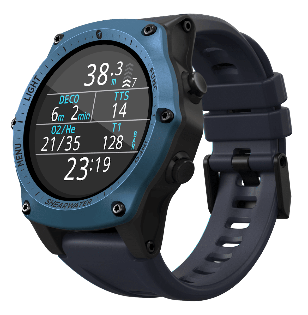 Shearwater Research launches new coloured straps and bezels for Teric 1 Shearwater Research TERIC SS BLUE BEZEL DUO
