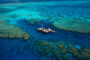 Installing the "Green House" Artwork on the Great B barrier Reef