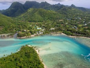 Ariel view of the Cook Islands