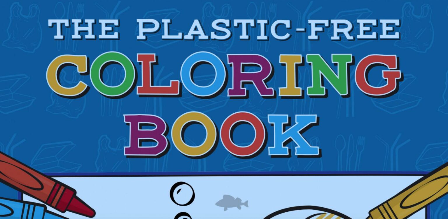plastic free colouring book