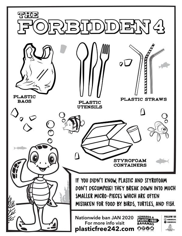 Plastic-Free colouring book