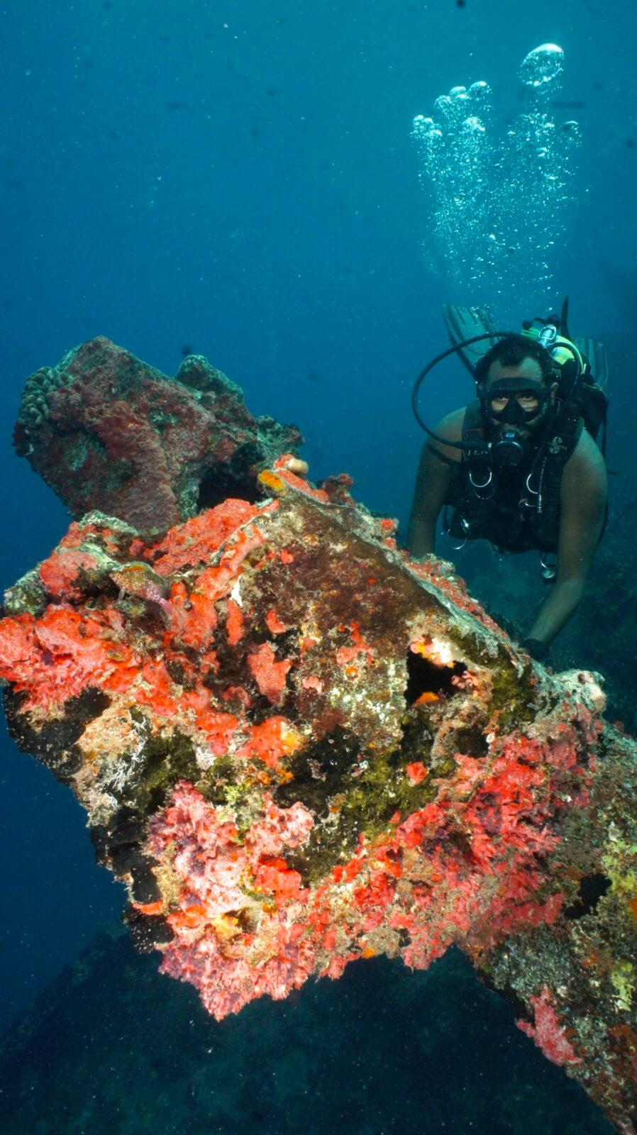 scuba wreck diving Maldives