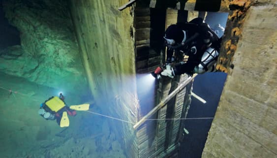 Q&A: technical diving guru Phil Short 4 In the depths of Ojamo Mine in Finland at the infamous Hell's Gate