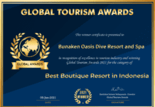 Global Tourism Awards winner certificate