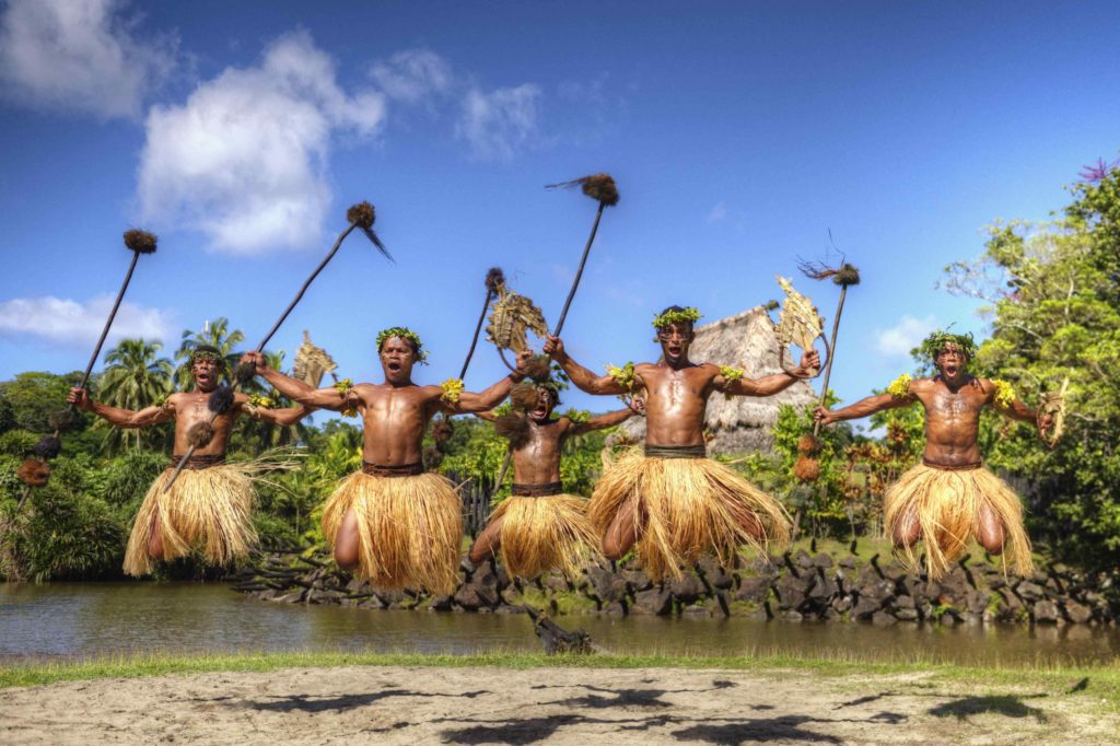 Fijian warrior dance. Credit: Mark Snyder Tourism Fiji