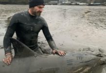 Monty Halls rescues stranded dolphin