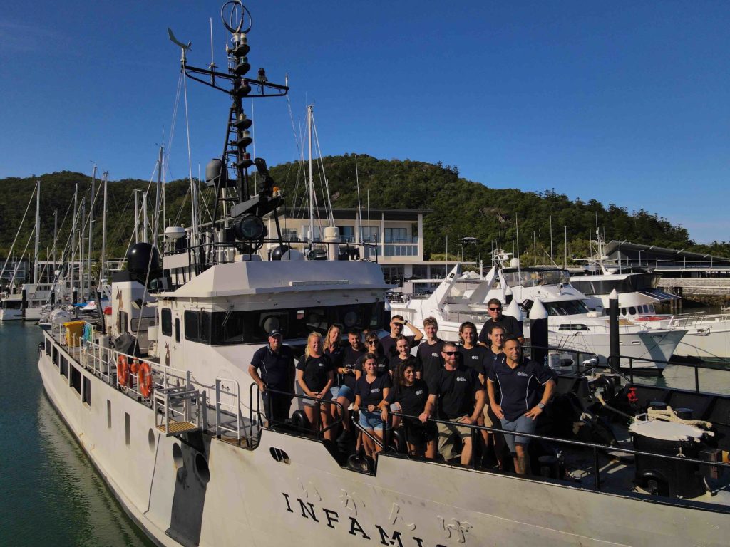 New COTS Control Program boat and crew MV Infamous ready to tackle coral killing starfish. Credit: GBRMPA