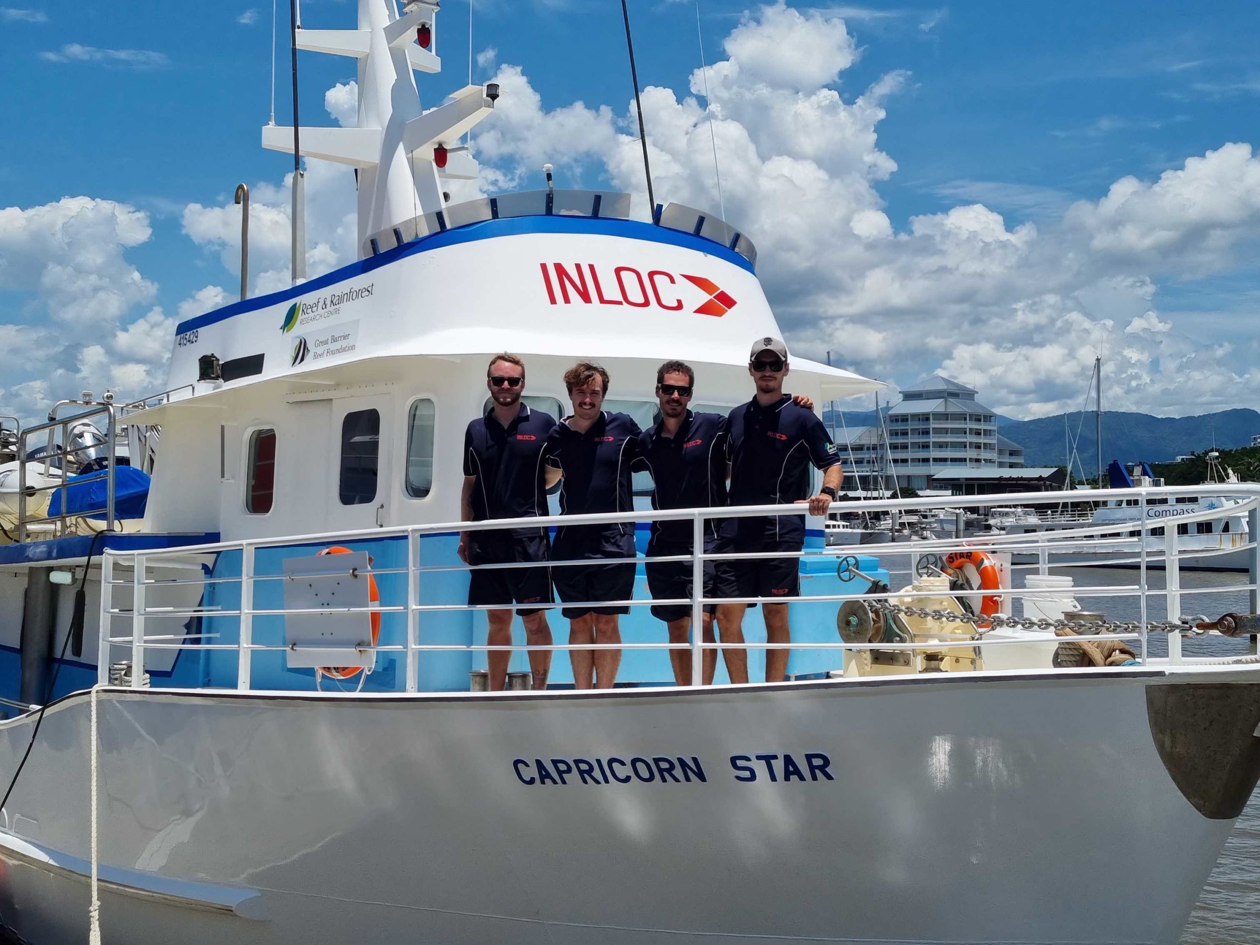 New COTS Control Program vessel. The Capricorn Star and crew departing on their first voyage. Credit: RRRC