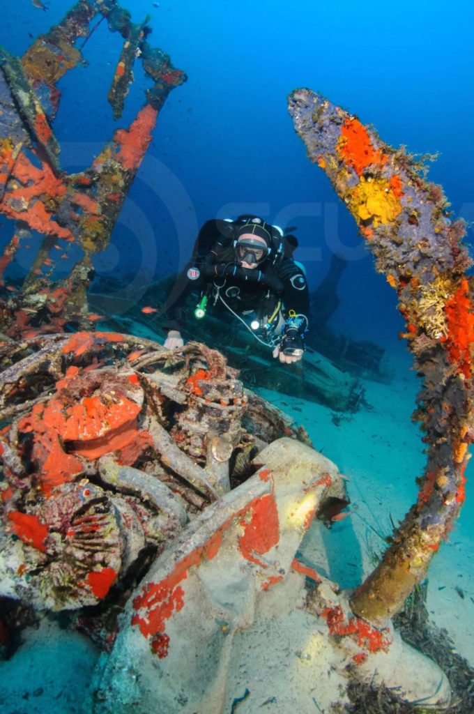 Technical Diving: CCR Diver on a Wreck Dive