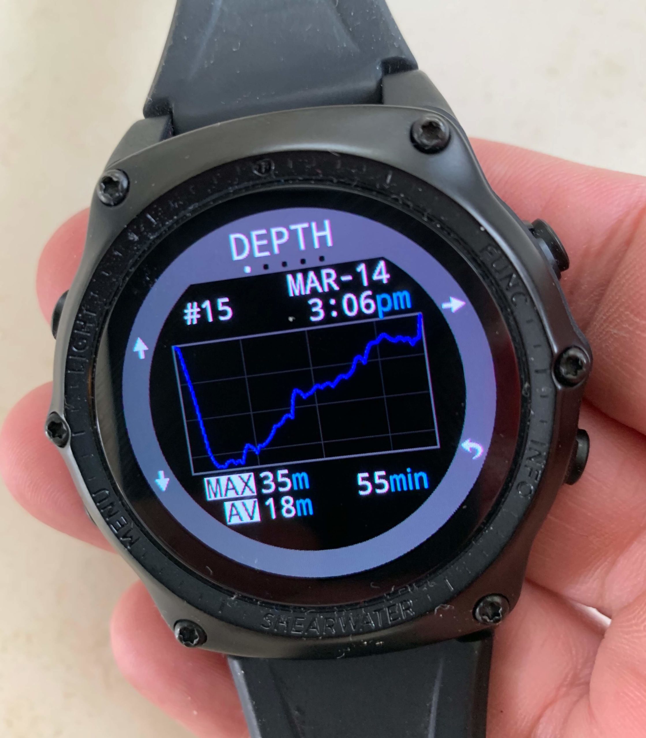 Shearwater Dive Profile