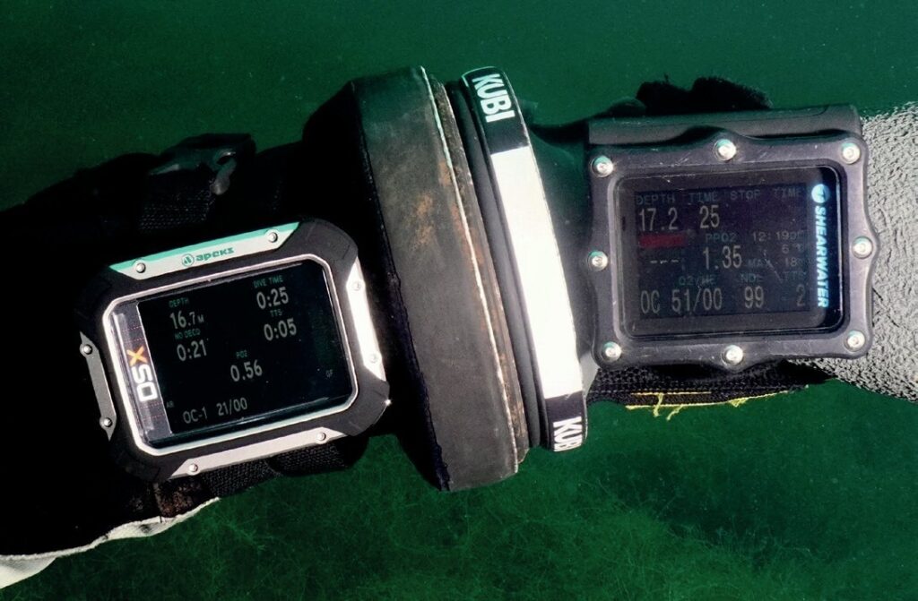 Apex DSX compared to Shearwater Perdix 2.0 Underwater