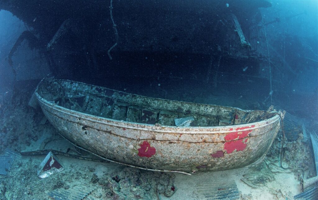 Lifeboat on the seabed