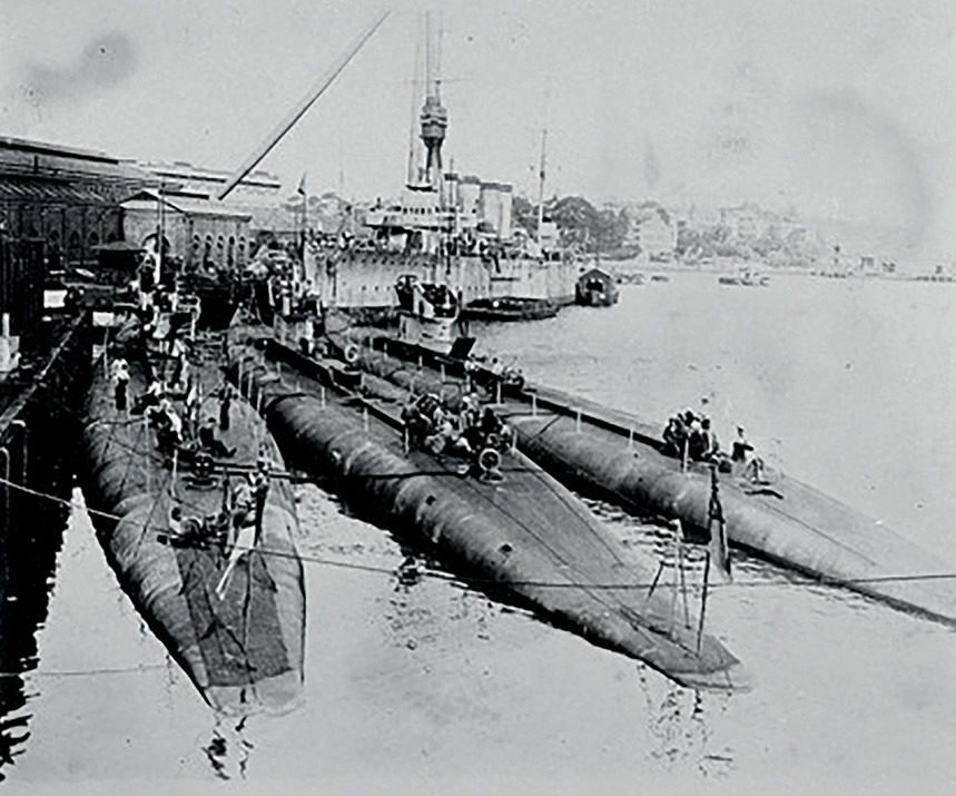 Archive Shot of submarines