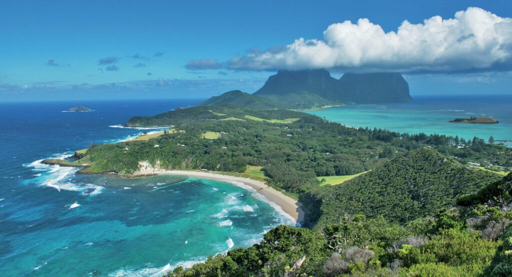 Lord Howe Island from air