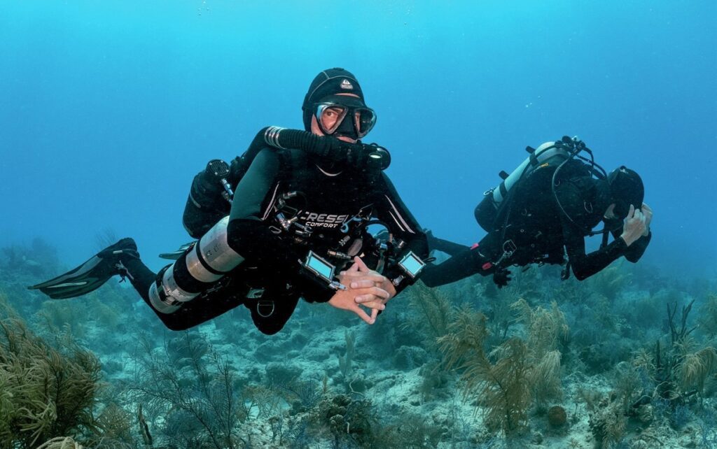 CCR diver on the reef