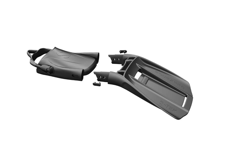 The S-Tek Fin splits into two parts for easy transportation