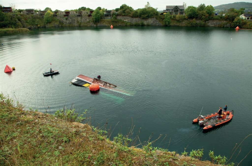 New Attraction at Capernwray Dive Site: The Ted Tandy 2 The Ted Tandy initially turned turtle but is now upright on the bottom