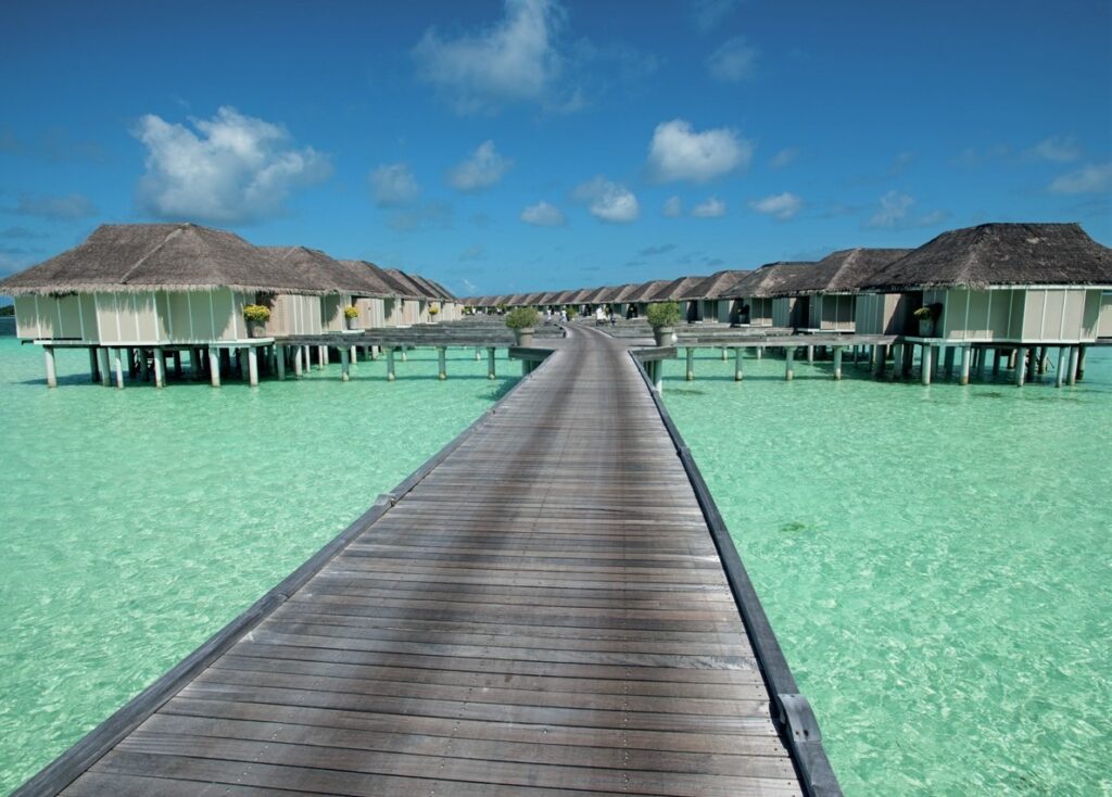 the path to the water villas
