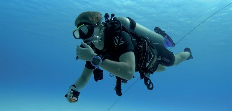 Scuba Diver Swimming