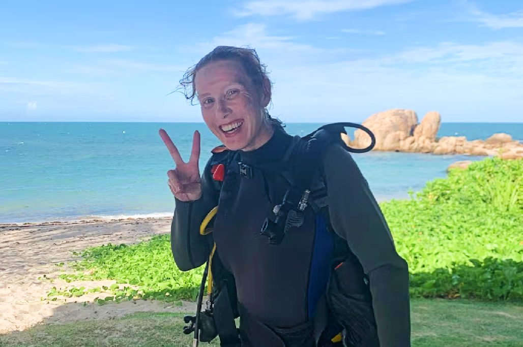 Carla Dopson found a working iPhone on her first dive