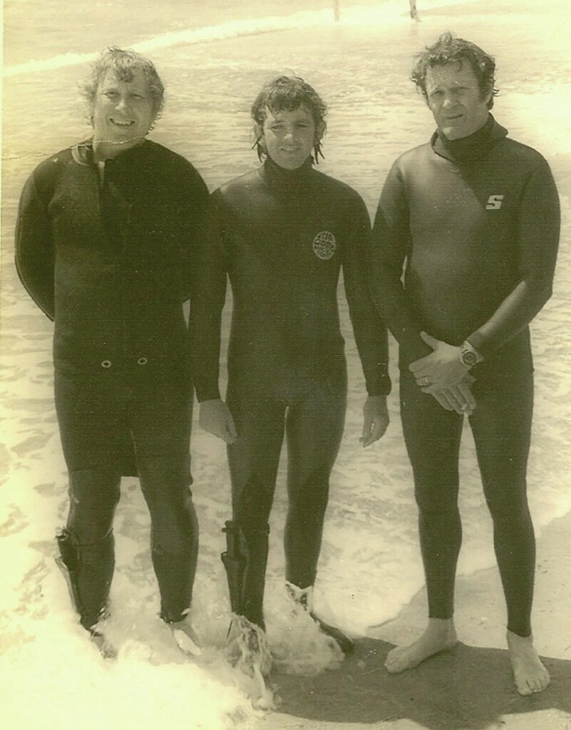 David, Rick Poole, and the late Bill Fitzgerald in 1974